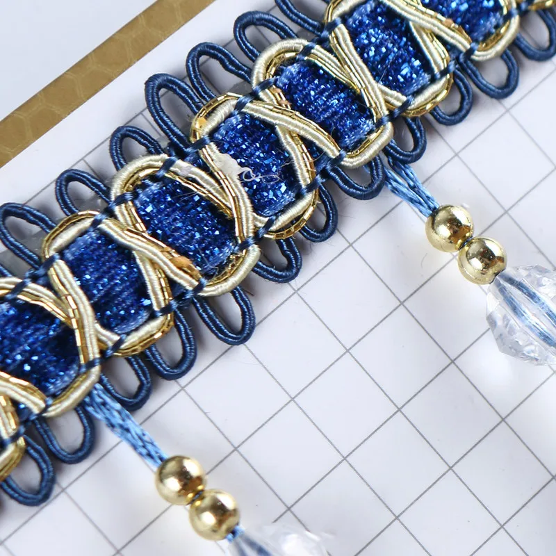 12 м/лот хрустальные бусины занавески кружевная отделка диван сценическая лампа