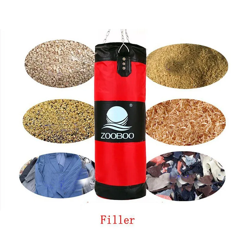 Красный Оксфордский пустой мешок для песка 90 см тренировочный боксерский крючок