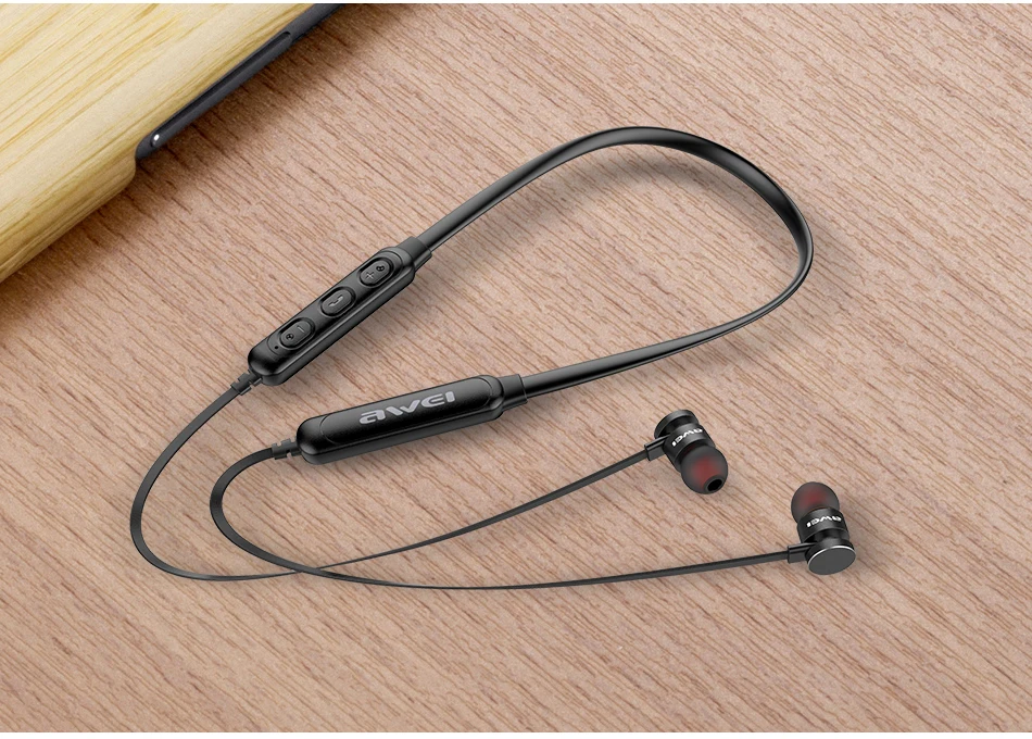 AWEI T11S, Bluetooth наушники, гарнитура, беспроводные наушники с микрофоном, 3D бас, стерео, шейным ремешком, спортивные наушники для телефона, iPhone, Xiaomi
