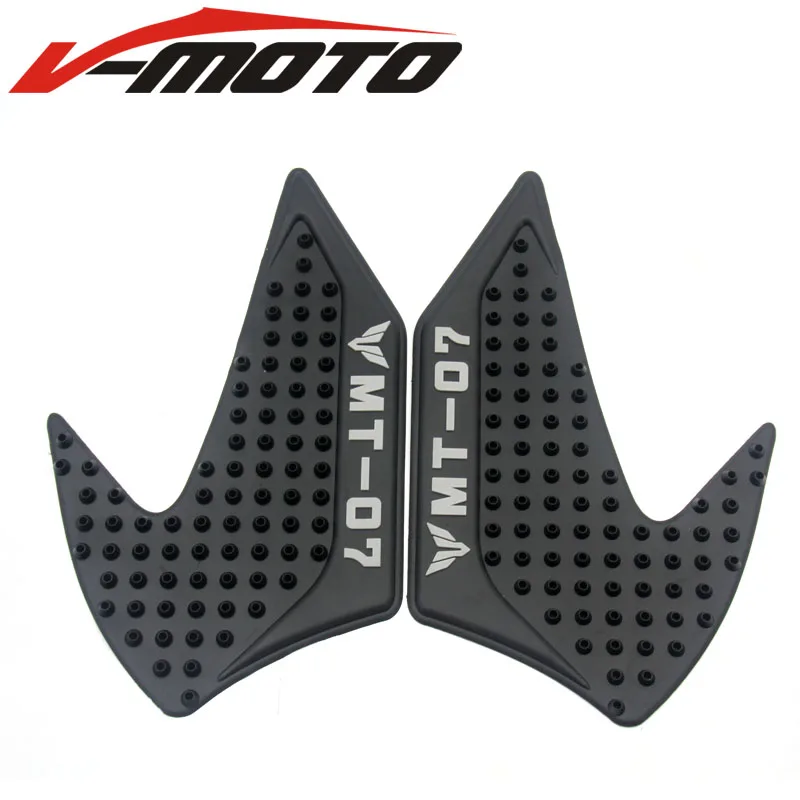 black Одна пара дизайн сезона для YAMAHA MT-07 MT07 MT 07 Танк тяги Сторона Pad газа топлива Колено Возьмитесь наклейка - Цвет: black