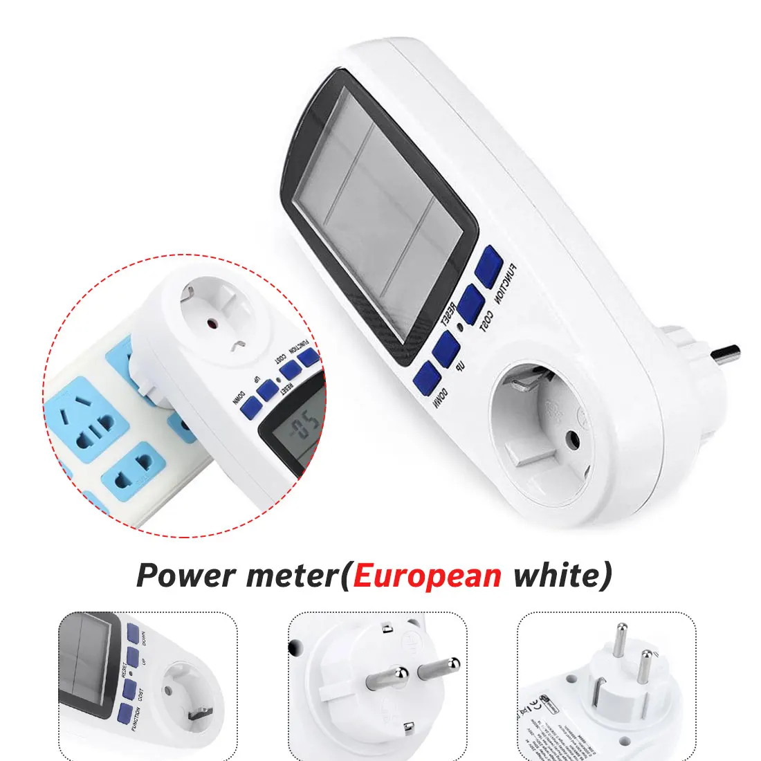 AC 230v EU цифровой измеритель напряжения ваттметр анализатор мощности Ватт монитор