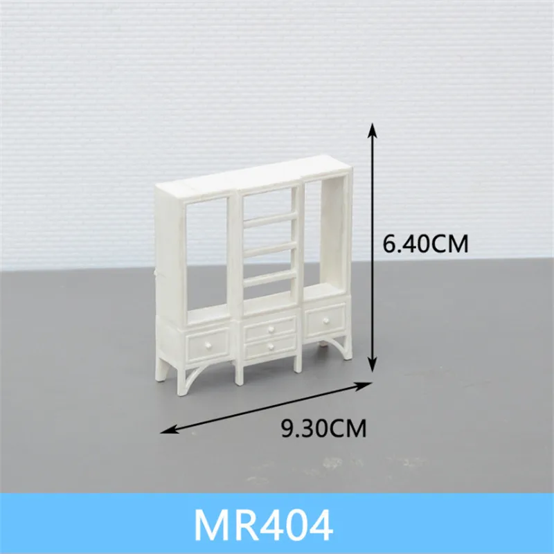 MR404 1 шт Масштаб 1:25 пластиковый миниатюрный шкаф и тумбочка мебель для строительства поезда Макет железной дороги декорации аксессуары - Цвет: MR404