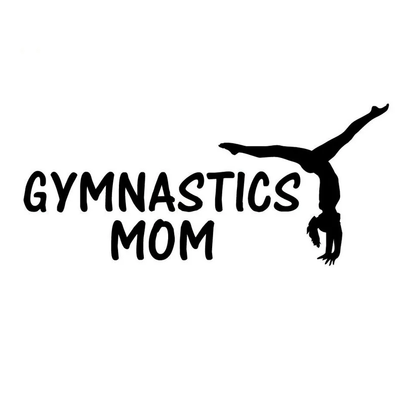 

13.7CM*6.1CM GYMNASTICS MOM Car Sticker Vinyl Styling S9-0048