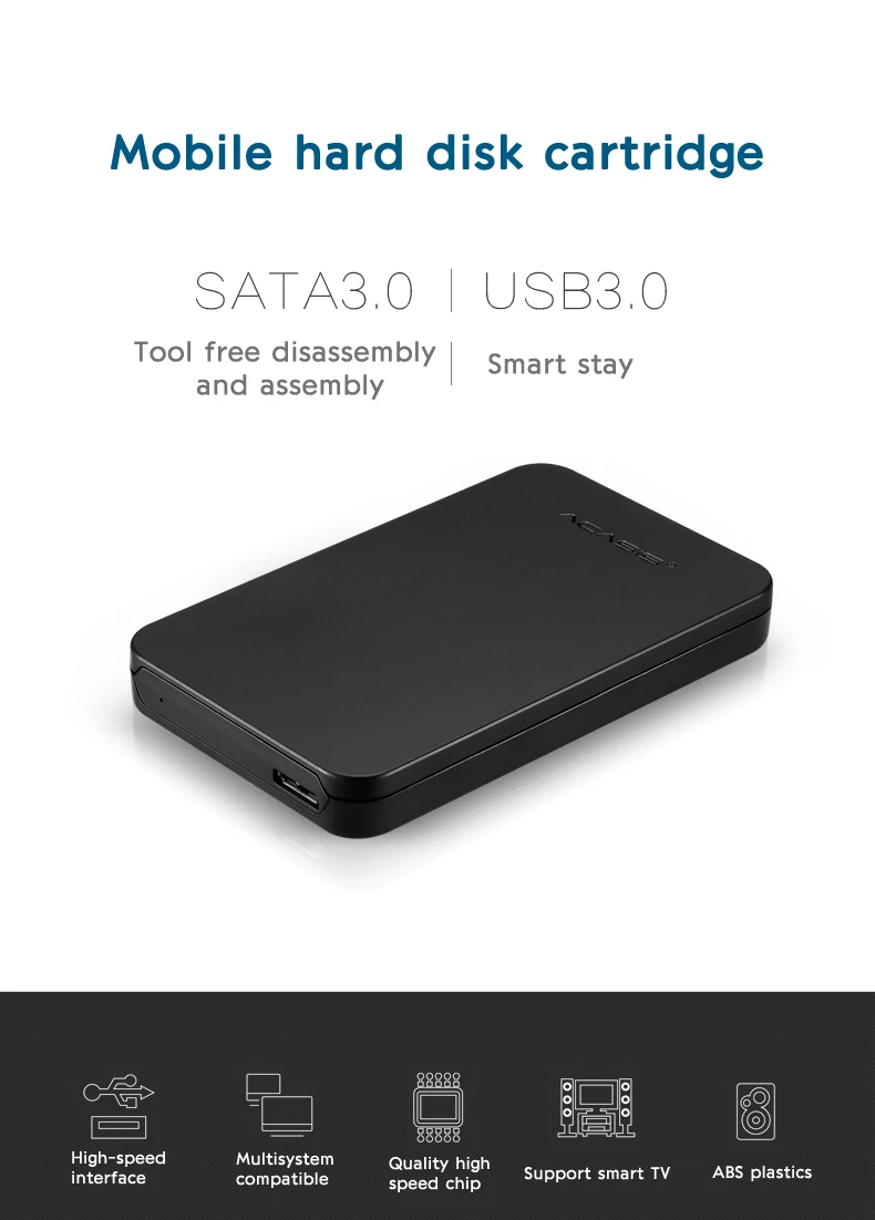 Acasis HDD жесткий диск для ноутбука корпус жесткого диска SATA USB 3,0 Корпус HDD 2,5 Пластик Цветной корпус жесткого диска шкатулка Disco Duro#35
