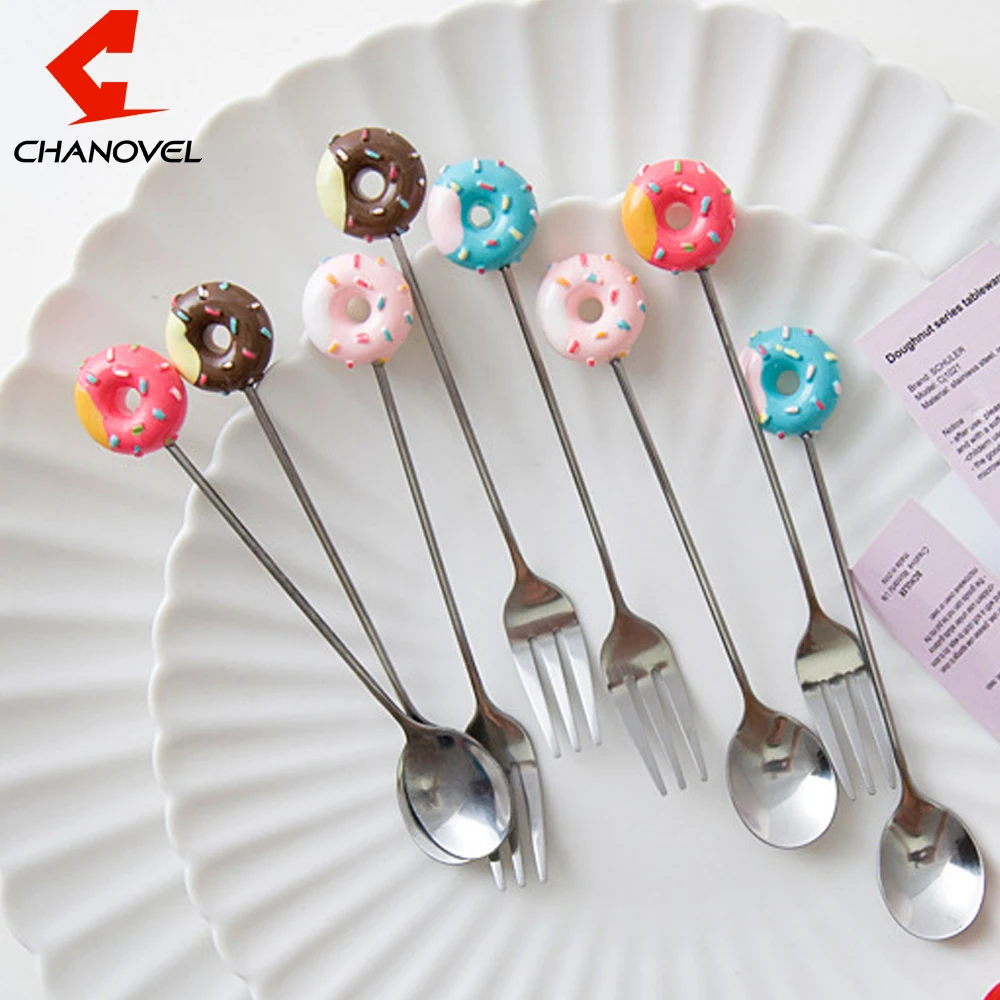 CHANOVEL ложка-Пончик Из Нержавеющей Стали кофейная десертная ложка для чая