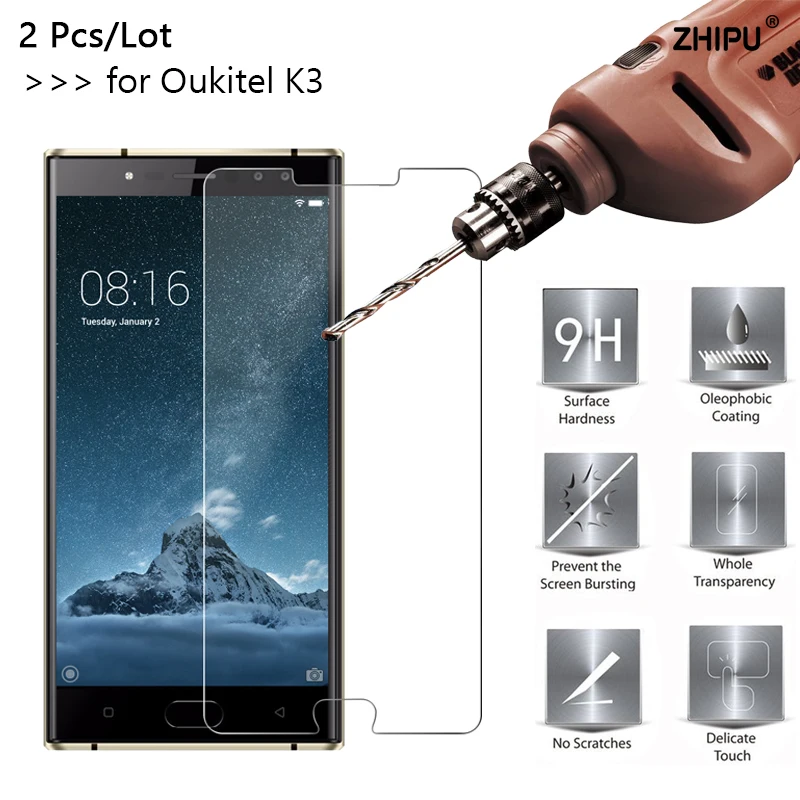 2 шт./лот 2.5D 0 26 мм 9H Премиум Закаленное стекло для Oukitel K3 Защитная пленка экрана 5
