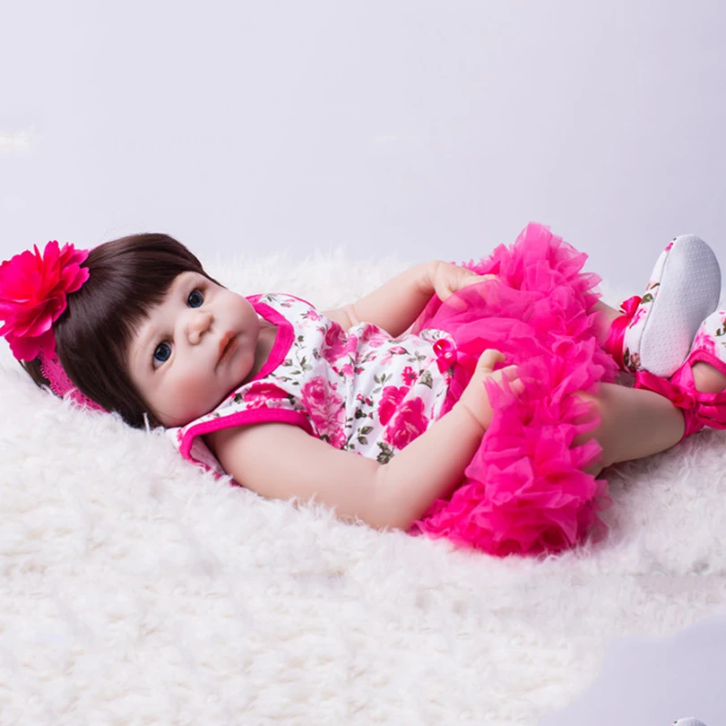 Новый дизайн силиконовые куклы 55 см для детей подарки на день рождения и