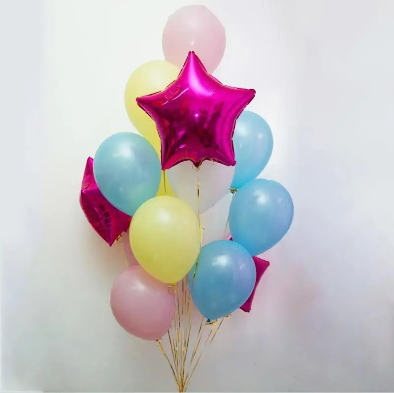 13 шт./лот 18 дюймов красные черные из фольги Звездные шары 12 золотые серебряные