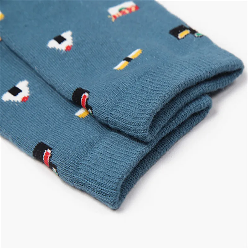 Парные женские носки LNRRABC оригинальные унисекс с рисунком еды суши арбуза 25 см