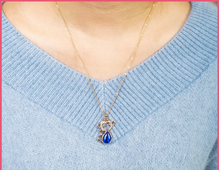 2018 корейская мода креативное Хрустальное инкрустированное Персиковое колье с