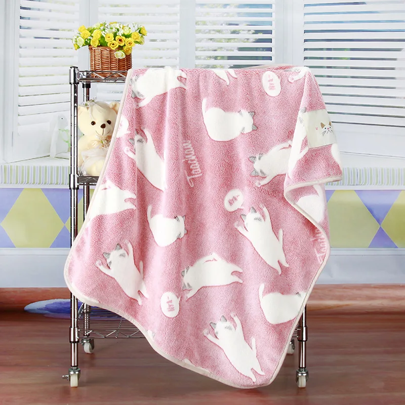 Коралловое Фланелевое Флисовое одеяло для новорожденных 100x150 см|blanket bedding|blanket