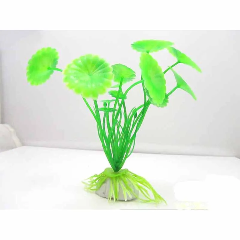 Малая 10 см Пластик Моделирование растения для аквариума поддельные водяной