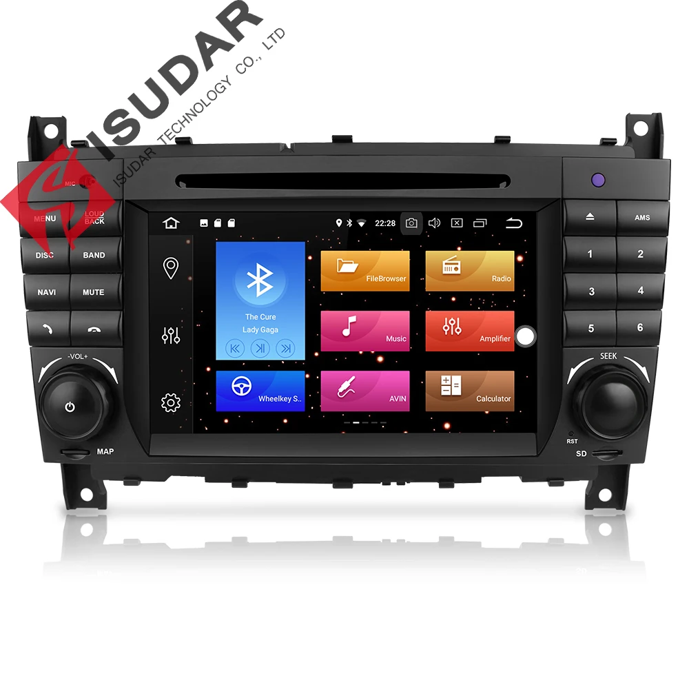 Isudar автомобильный мультимедийный плеер gps Android 8 0 Авторадио для Mercedes Benz/Sprinter/W203/A180