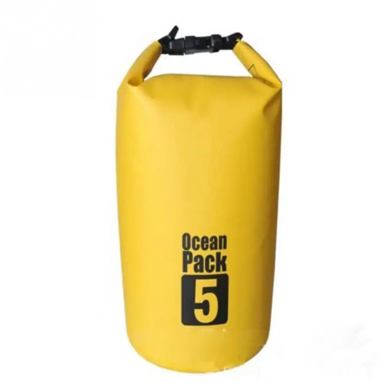 Yellow 5L Открытый ПВХ 5L 10L плавательный компрессионный хранения водонепроницаемый мешок сухой мешок для плавания Кемпинг плавающий парусный Каноэ - Цвет: Yellow 5L