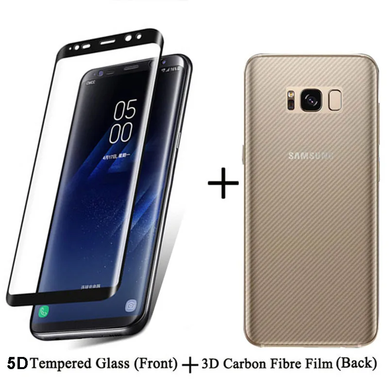 5D изогнутое полное покрытие переднее закаленное стекло для Samsung Galaxy S9 + S8 plus Note 8 S7