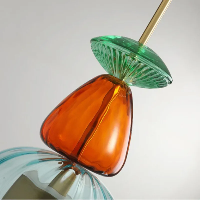 Цветная стеклянная бутылочка чердак светодиодный подвесной светильник