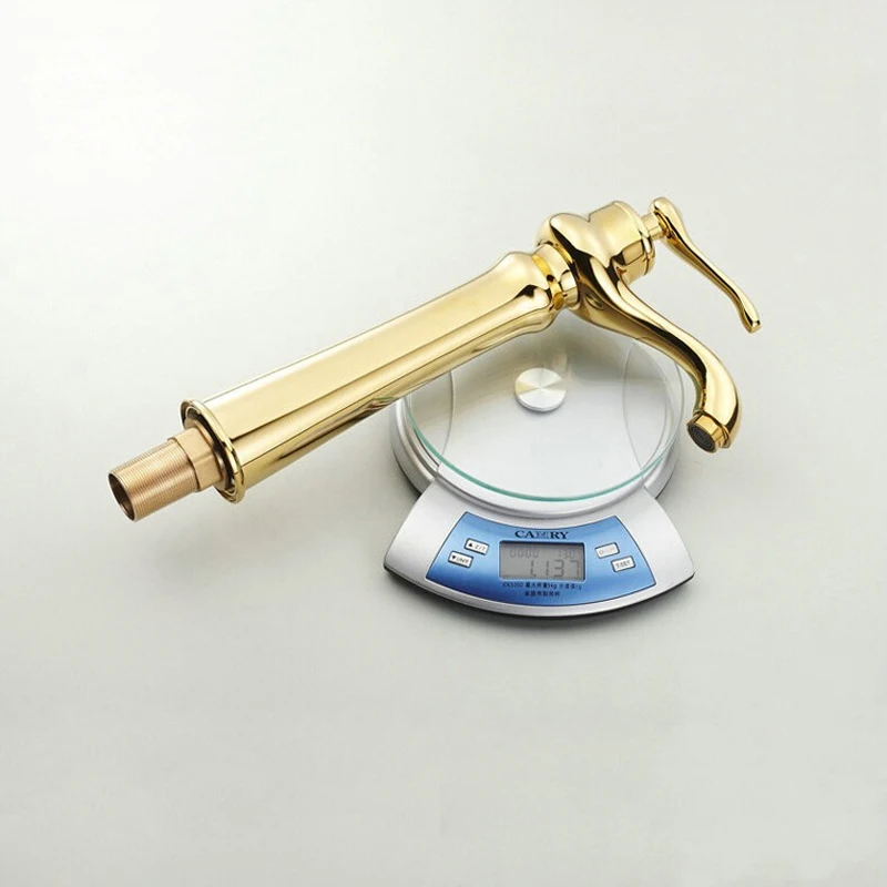 Смесители для умывальника золотое покрытие медные смесители с одной ручкой