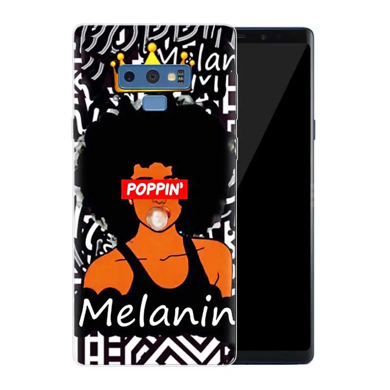 Black Girl Melanin Poppin Transparent Soft Print Hull Shell Case For Samsung Galaxy Note 8 9 5 4 3 C5 C7 C8 C9 Cover |