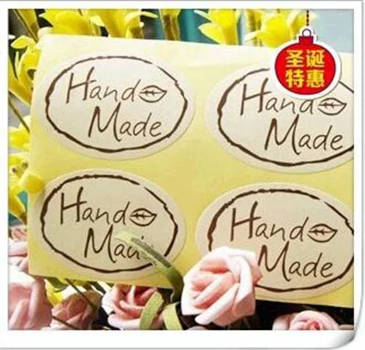 100 шт./лот самоклеящиеся наклейки в виде милого эллипса для этикеток DIY ручная работа подарок/торт бумажная