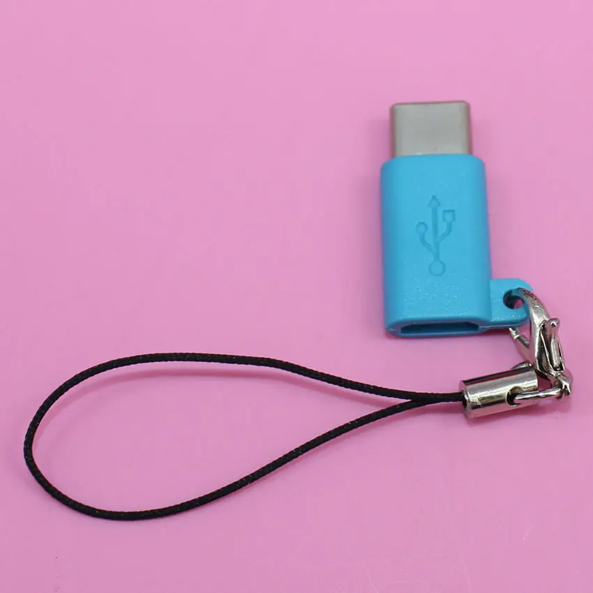 Юйси тип-c OTG адаптер для Micro Usb разъем зарядного устройства для samsung Galaxy S8 S9 Plus Note 8 9 Xiaomi Mi8 4C и т. д. Android телефон - Цвет: Синий