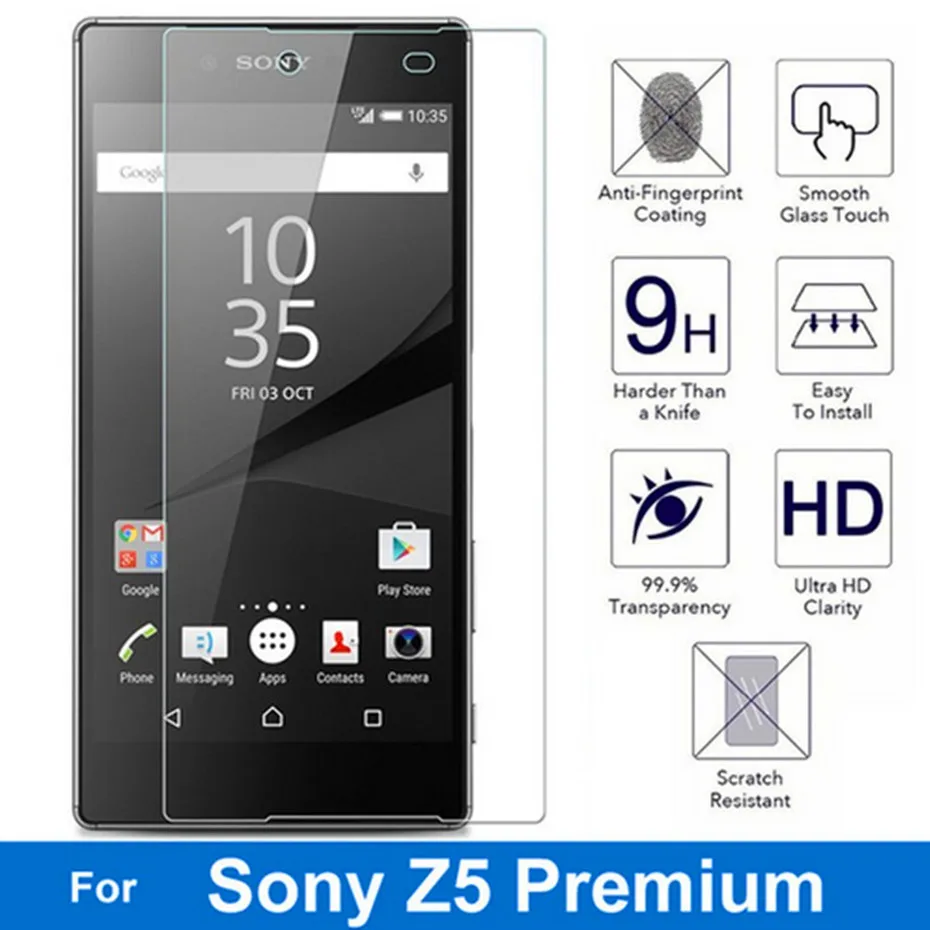 2 шт. 0 26 мм 9H Защитная пленка для экрана из закаленного стекла Sony Xperia Z5 Premium Dual E6833