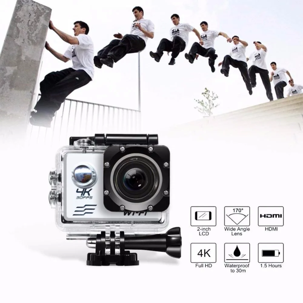 16MP Спорт действий Камера 1080 P Ultra HD 4 K 30fps Ambarella V3 чипе внутри 30 m Водонепроницаемый 2