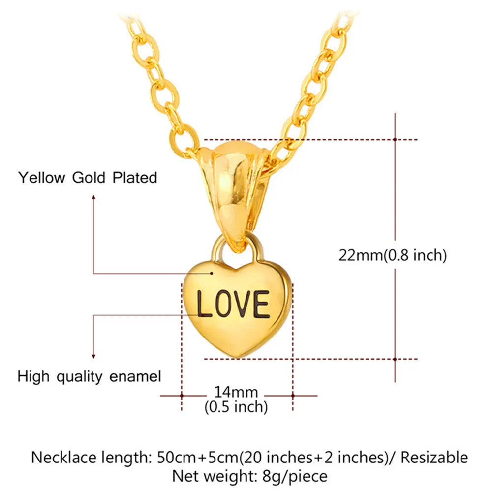 Ювелирные изделия из любящее сердце ожерелье с 316L Нержавеющая сталь цепи подарок
