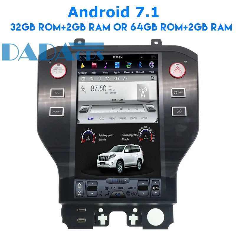 Головное устройство в стиле Tesla для автомобиля Android с GPS навигацией Ford Mustang 2015 2016 2017