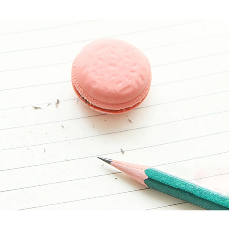 5 Pcs/box Macaron Color Erasers Cute Cake Rubber Eraser For Kids Borracha Funny Stationery Material Escolar School Supplies|rubber eraser|erasers for