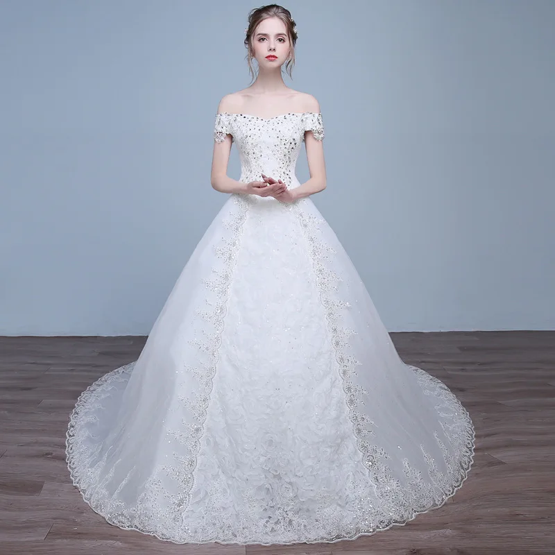 Vivian's Bridal 2018 летнее модное свадебное платье принцессы кружевное длиной до пола
