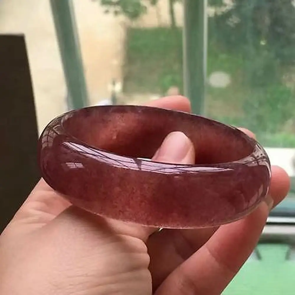 AAAAA натуральный ледяной Красный Клубничный кварцевый Кристальный женский