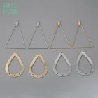 4-10 шт. новые аксессуары для сережек треугольник овальной формы металлические серьги подвески с отверстием фурнитура для изготовления ювелирных изделий своими руками