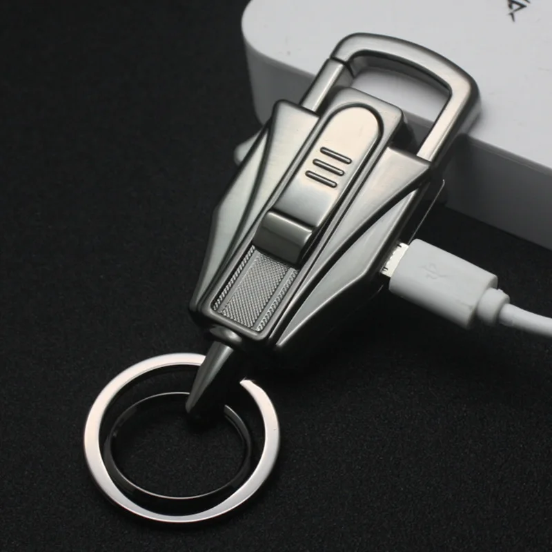 Multifunction Keychain Electronic Windproof Cigarette Lighter for Men Gift | Дом и сад