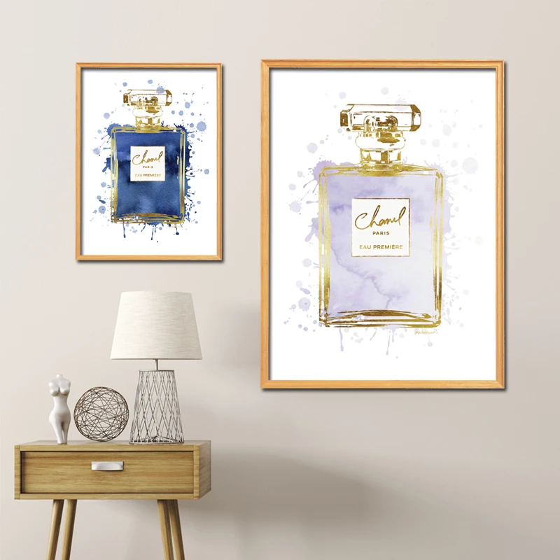 NOOG современная мода для женщин домашний декор флакон духов Холст Картина Коко
