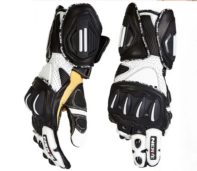 Мужские кожаные перчатки KQ1018 длинные Мотоциклетные Перчатки из немецкой нерва с