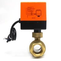 dn15dn20dn25 electric motorized brass ball valve ac 220v 2 way 3 wire with actuator