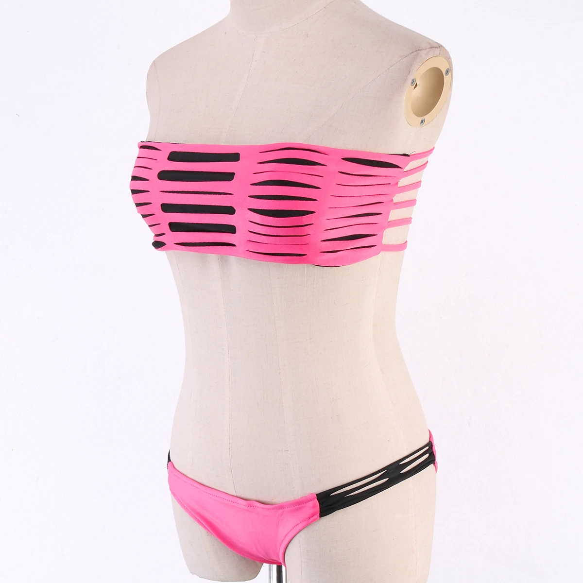 Сексуальный женский новый 2018 однотонный простой купальник бикини набор