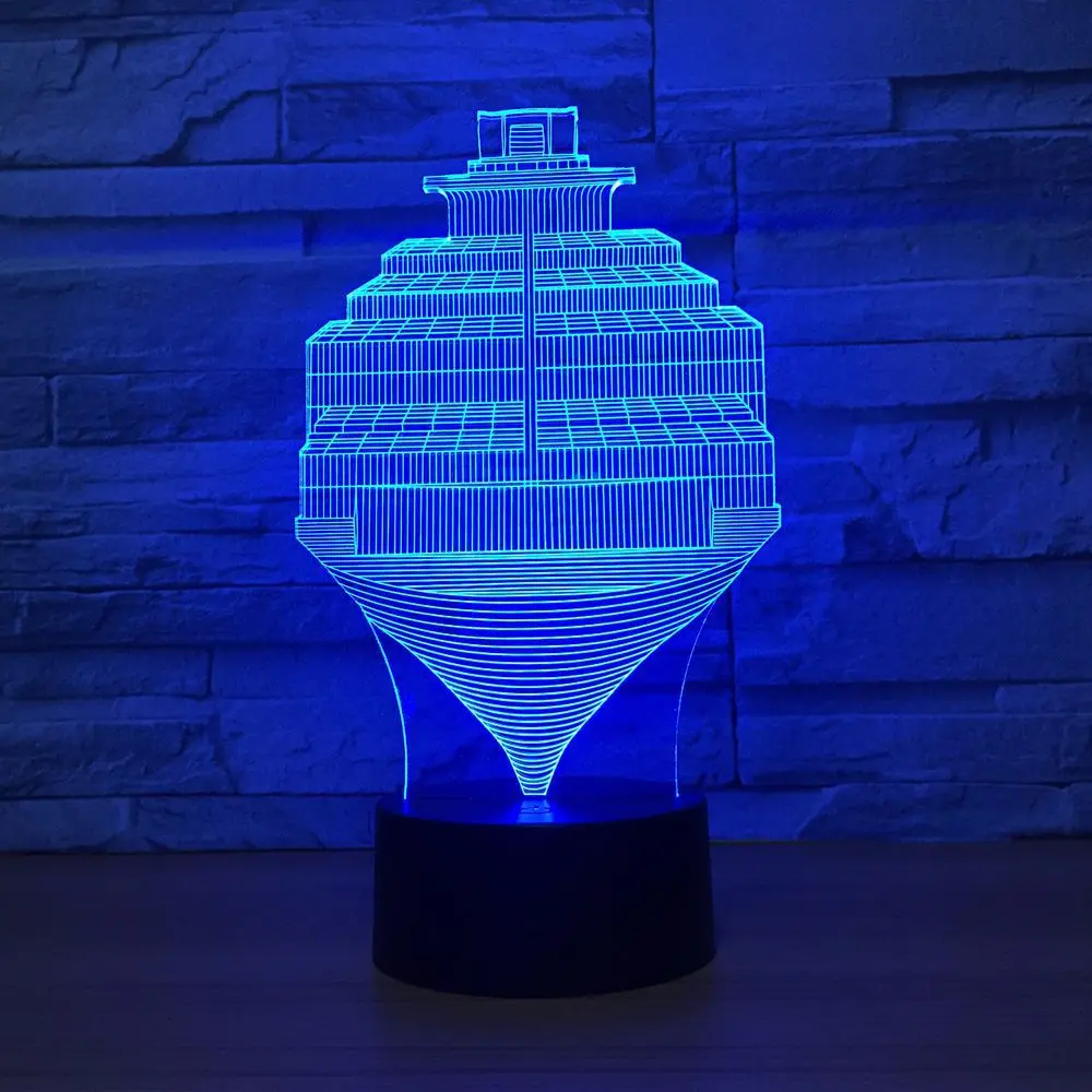 New Gyro 3D Small Night Light Touch Control Colorful Led Kids Lamp Decorative Fixtures Drop Shipping | Лампы и освещение