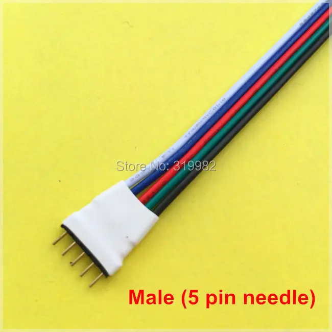 Светодиодная лента 5 шт./лот контактный разъем папа RGBW провод P кабель 22AWG цветов
