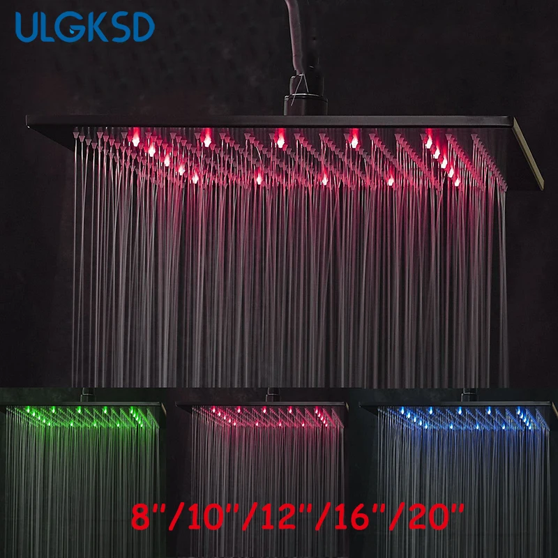Ulgksd Ванная комната Насадки для душа 16 ''тосканская бронза/хром/матовый Никель набор для душа для ванной головки для душа Para Ванная комната