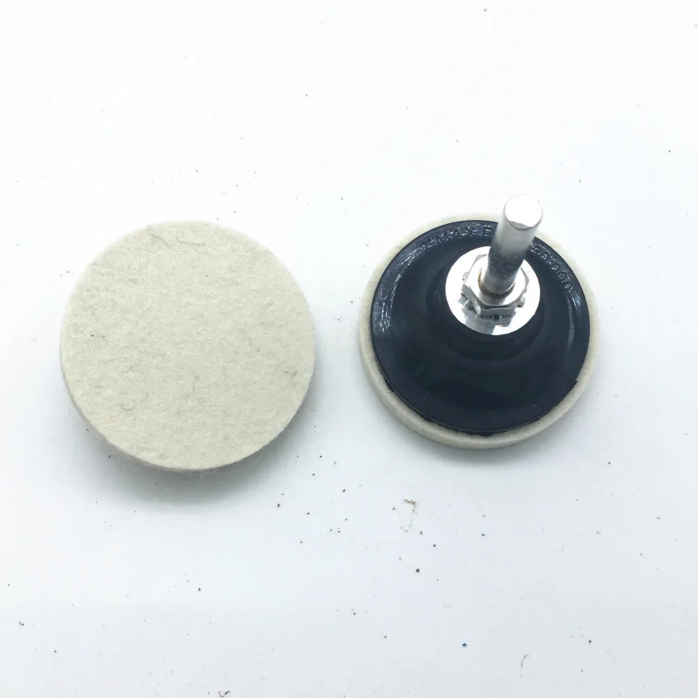 5 шт. 50 мм 2 &quotRoloc сжатый шерстяной войлок ткань QC Диск полировки колодки колеса + 1