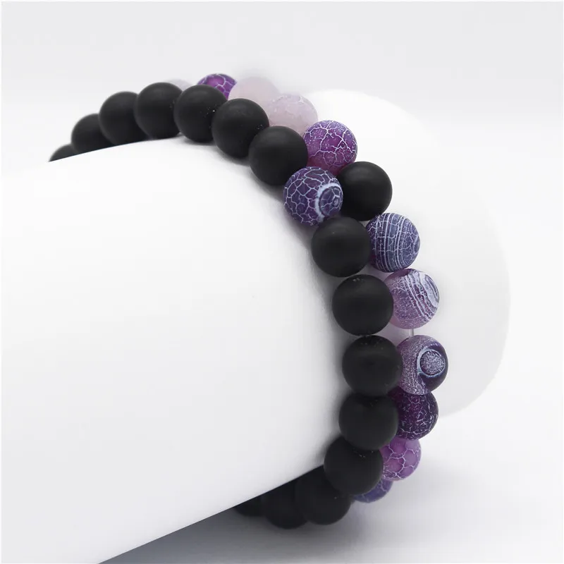 Браслеты с бусинами из натурального камня для мужчин и женщин дистанционные