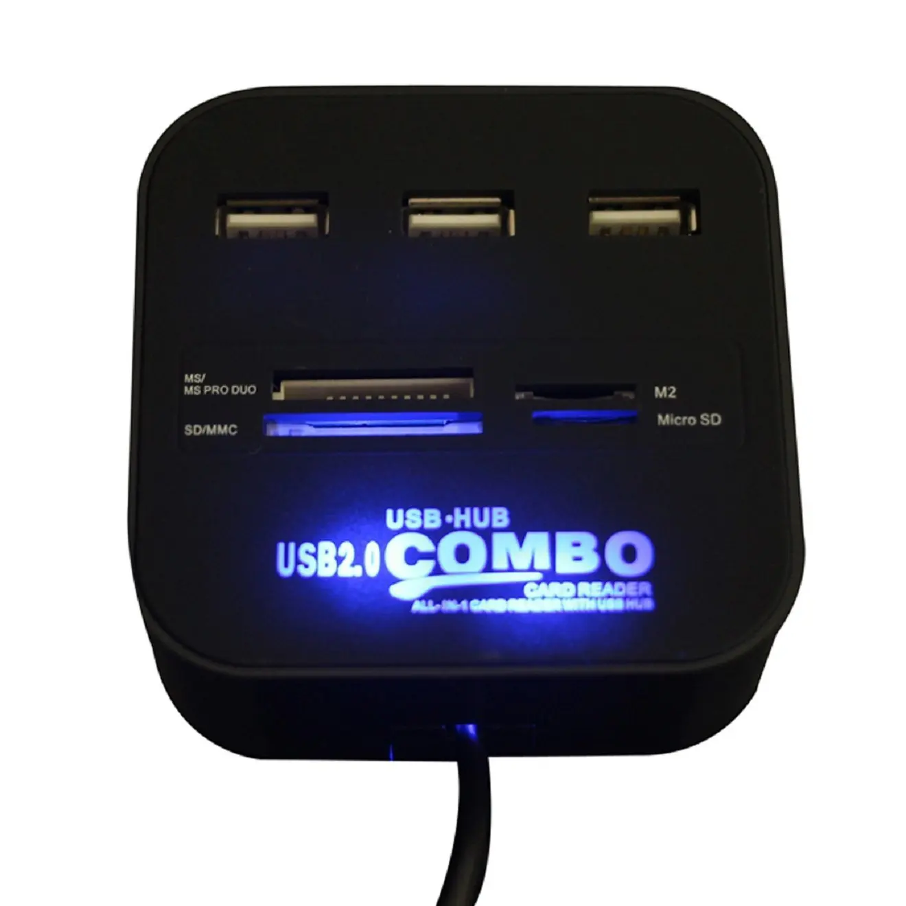 7 в 1 MicroSD SD TF MS M2 USB2.0 концентратор MicroUSB разветвитель Универсальный считыватель карт памяти дизайн для Ipad Android телефон ПК Macbook