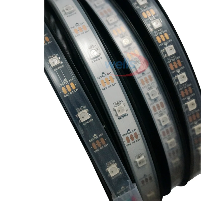 Новая умная светодиодная Пиксельная лента WS2812B 3 м индивидуально Адресуемая