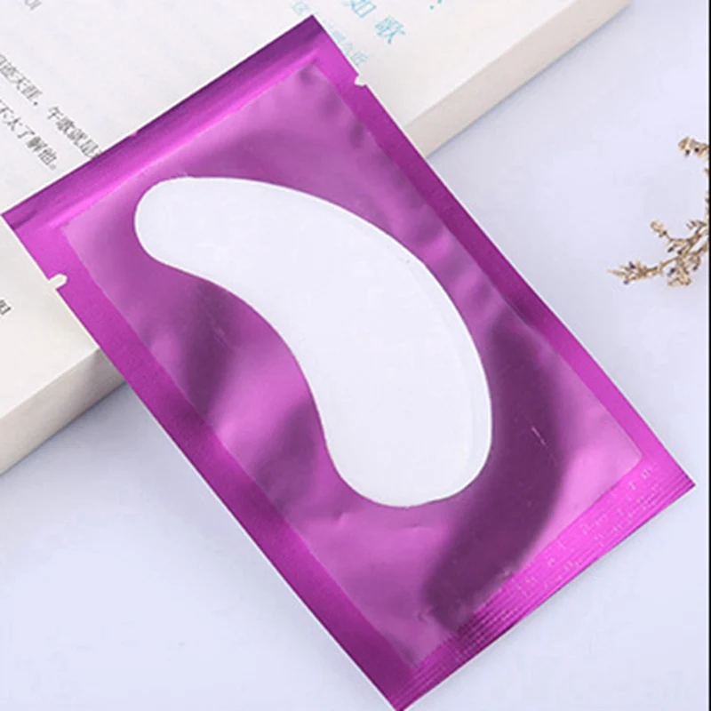 purple Eyewin 100 пар/упак. накладные ресницы накладки для наращивания ресниц аксессуары набор инструментов поставка под глазами без ворса наклейки-заплатки колодки - Цвет: purple