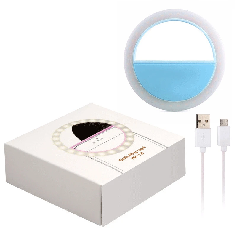 Светодиодная кольцевая лампа для селфи с USB-зарядкой и usb-кабелем iPhone Android |