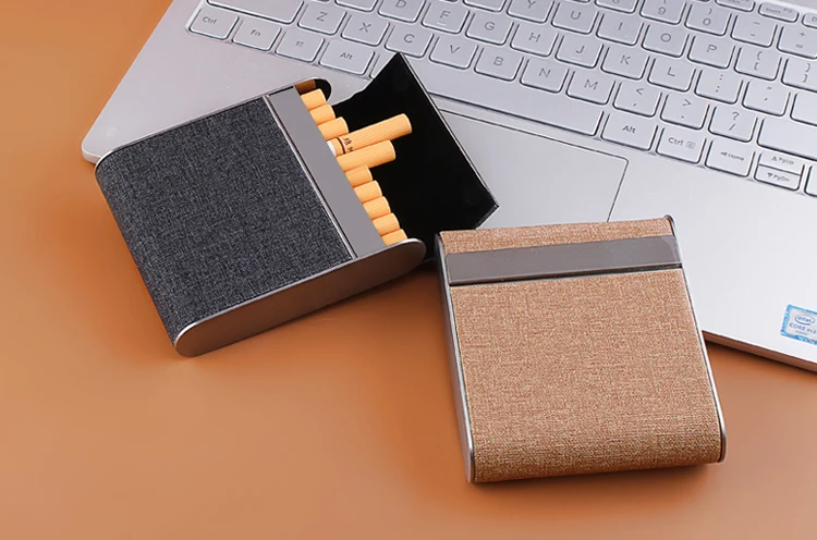 Magnetic Buckle Flip Cigarette Case 20 Sticks Men Simple Portable Creative Smoke Clip Personalized Customized Smoking | Дом и сад