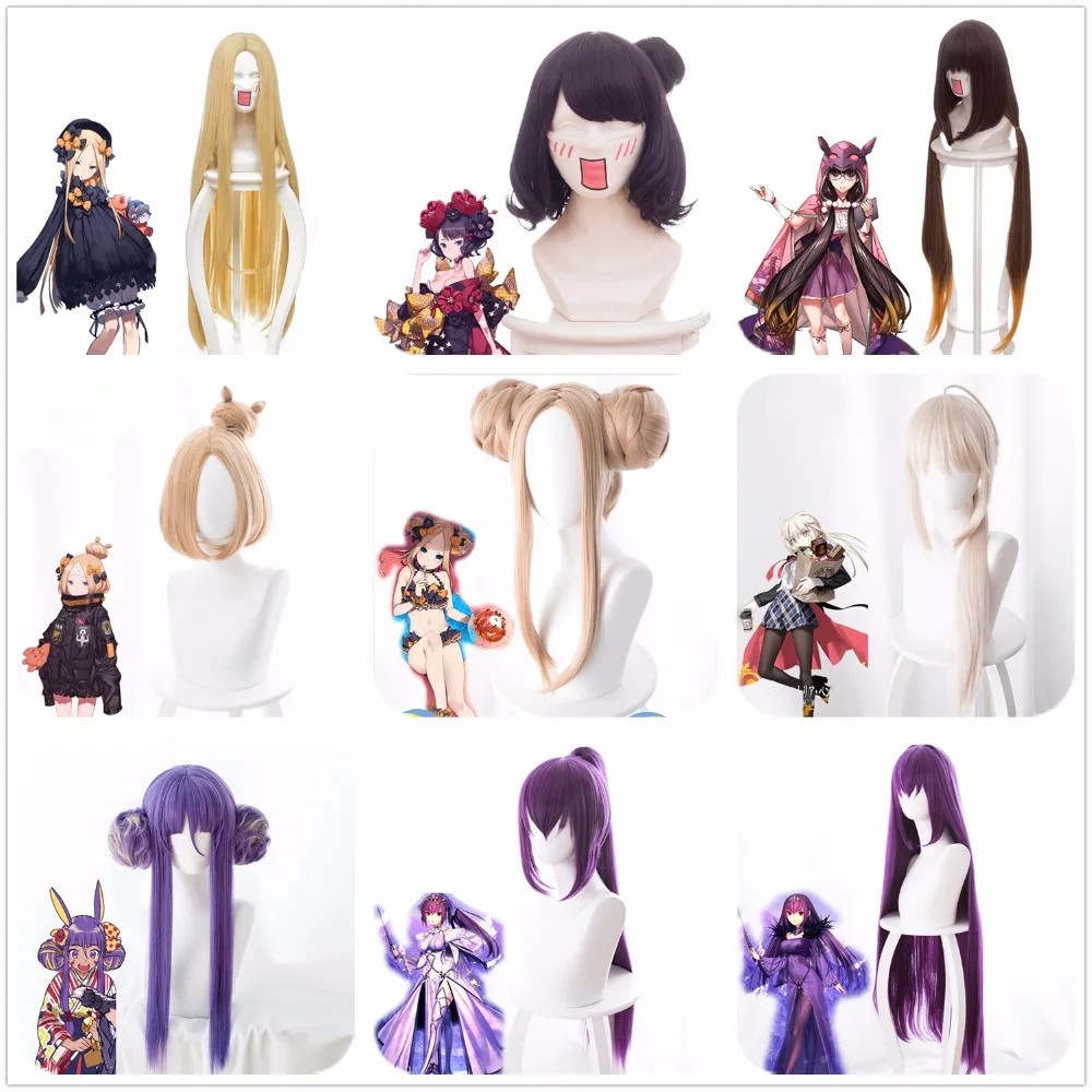 Fate/Grand для FGO Abigail Altria Nitocris Кацусика Хокусай ската Osakabehime косплейные накладные волосы парик Головные уборы