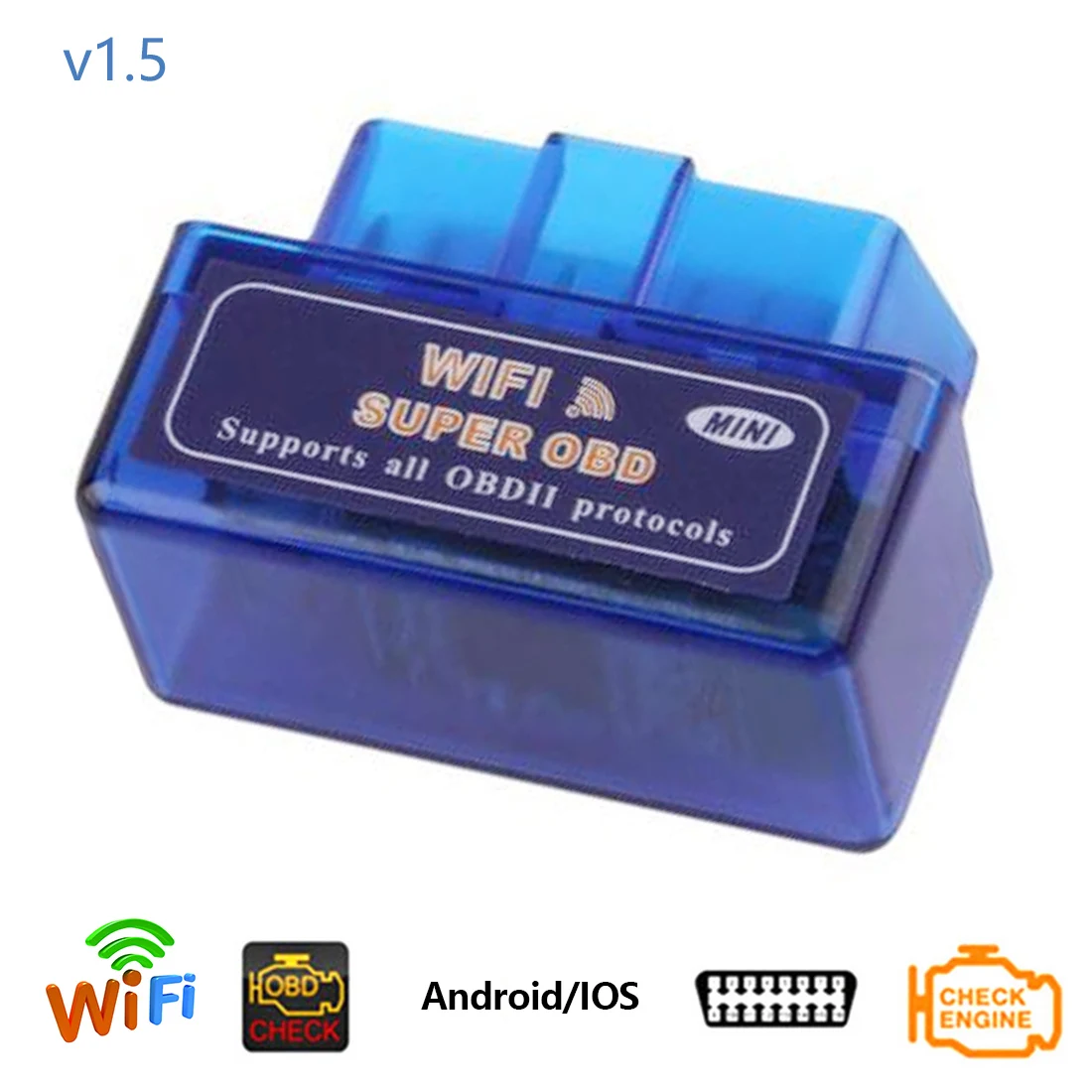 Dewtreetali WiFi версия 1 5 Elm327 Мини OBDII считыватель кодов с чипом PIC18F25K80 OBD 2 ELM 327 Wifi