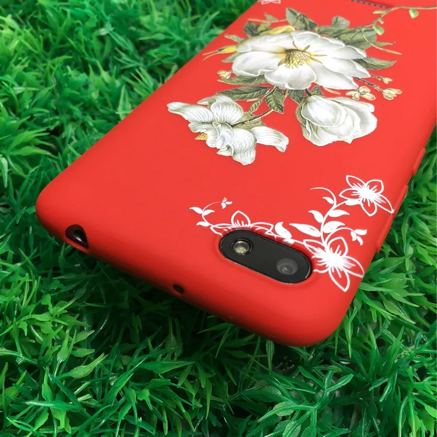 Xiaomi Redmi 6A чехол на 5 45 дюймов милый 3D Рельефный цветочный узор силиконовый
